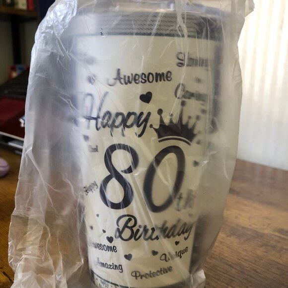 Double Wall Insulated Tumbler, 80th Birthday - Picture 2 of 12